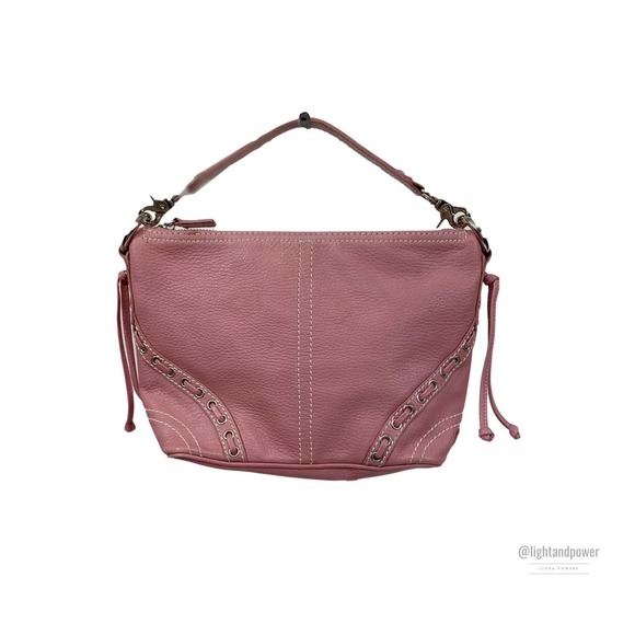 Isabella Fiore Handbags - Isabella Fiore Pink Pebbled Leather Shoulder Bag  